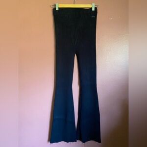 Lacoste  navy ribbed flare leggings size 36 (small)
